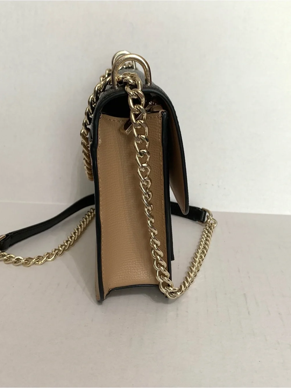 Kate Spade New York Remi Colorblock Flap Chain Crossbody Bag Black/Tan/White